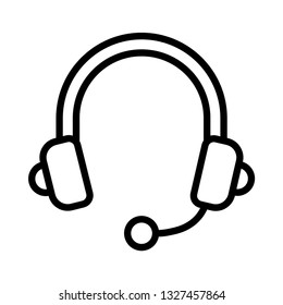 headphone line icon