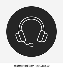 headphone line icon