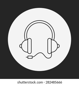 headphone line icon