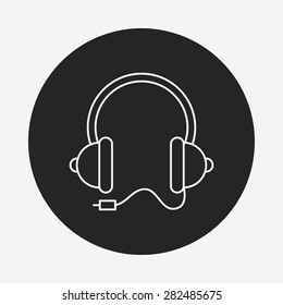 headphone line icon