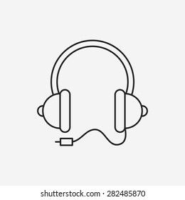 headphone line icon