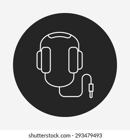 headphone line icon