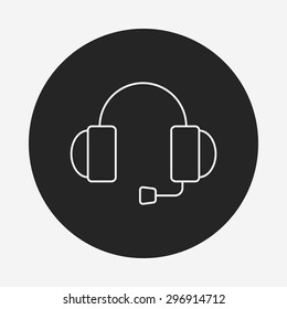 headphone line icon