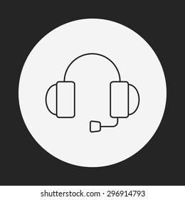 headphone line icon