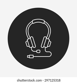 headphone line icon