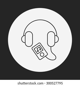 headphone line icon