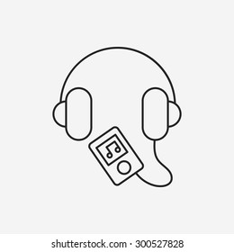 headphone line icon