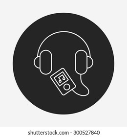 headphone line icon