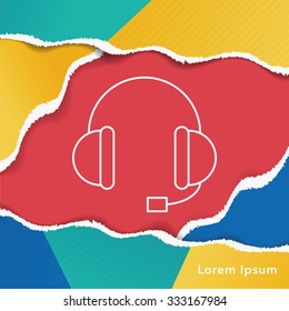 headphone line icon