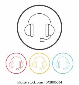 headphone line icon