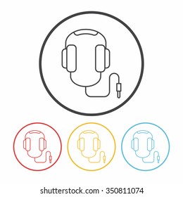 headphone line icon