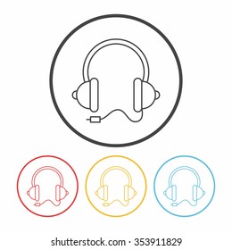 headphone line icon
