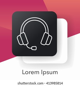 headphone line icon