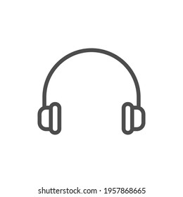Headphone line icon. Earphones linear sign. Vector isolated on white