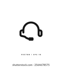 Headphone Line Icon. Editable Stroke