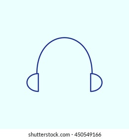 Headphone Line icon. Eps-10.