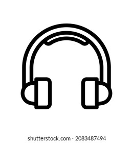 headphone line icon illustration vector graphic