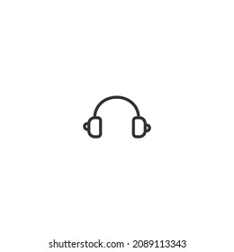 headphone line icon, outline vector sign, pixel perfect icon