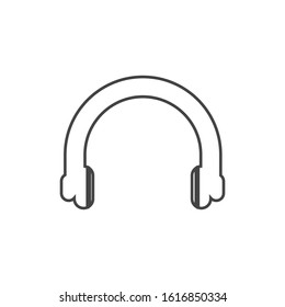 headphone line icon vector, in trendy flat style isolated on white background