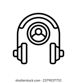 headphone line icon. vector icon for your website, mobile, presentation, and logo design.