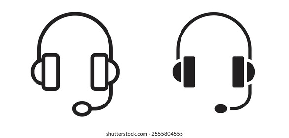 Headphone liner icon vector set.