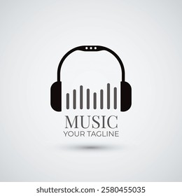 Headphone logo design icon template