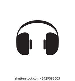 plantilla de ilustración vectorial de diseño de logotipo de auriculares