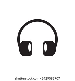 headphone logo design vector illustration template