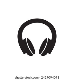 headphone logo design vector illustration template