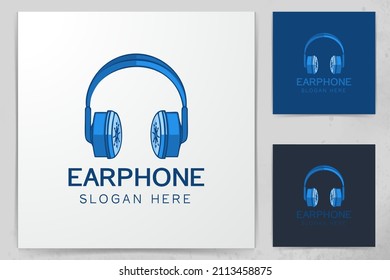 headphone logo Designs Inspiration Isolated on White Background