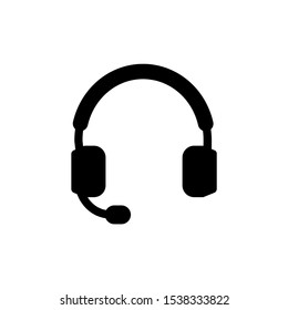 headphone logo icon vector illustration