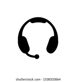 headphone logo icon vector illustration