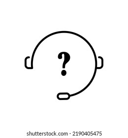 Headphone Logo or support icon with a question mark can be used for companies, icons and more.