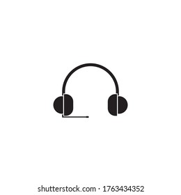 headphone logo vector design illustration template