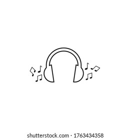 headphone logo vector design illustration template