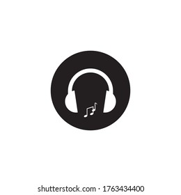 headphone logo vector design illustration template