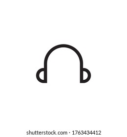 headphone logo vector design illustration template