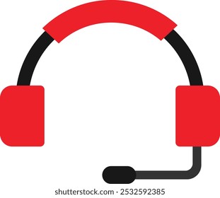 Headphone Music Audio Icon Vector Flat Illustration