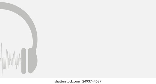 headphone music background vector design