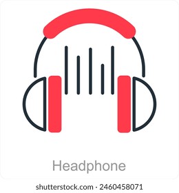 Headphone and music icon concept