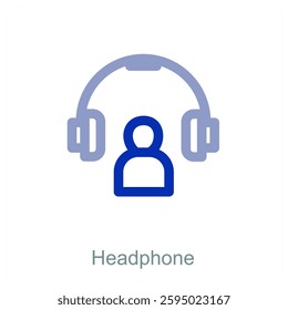 Headphone and music icon concept