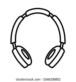 headphone music player isolated icon