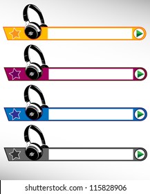 Headphone music set