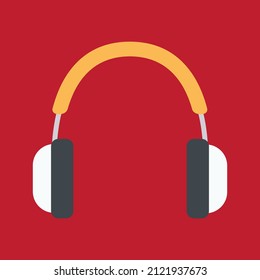 Auriculares con fondo rojo