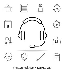 headphone operator icon. logistics icons universal set for web and mobile