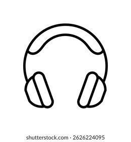 headphone outline icon isolated illustration