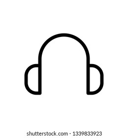 Headphone outline icon isolated on white background. Pictogram icon line symbol for website design, mobile application, ui. Vector illustration. Eps10 - Vector