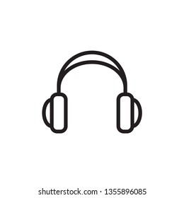 headphone outline icon template