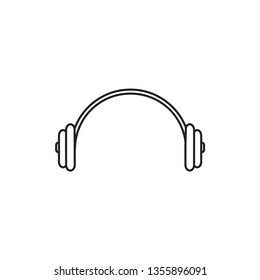 headphone outline icon template