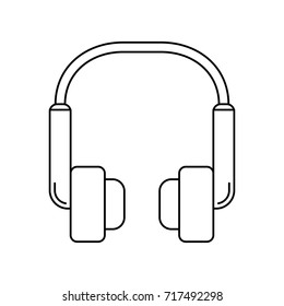 Headphone outline vector icon